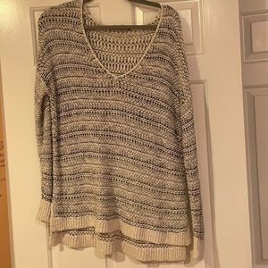 Grey and white Ann Taylor sweater